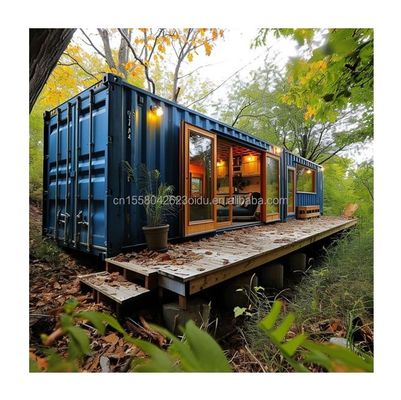 확장 가능한 컨테이너 벽 50/75/100mm 파동 샌드위치 패널 야외 20ft 및 40ft Prefab 휴대용 운송 컨테이너 홈