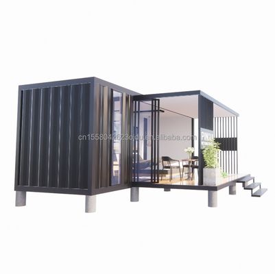 완성된 제품 20ft 팝업 컨테이너 하우스 사용자 정의 색상과 50/75/100mm 파동 샌드위치 패널