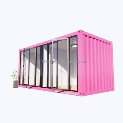 알루미늄 합금 창문 및 50/75/100mm 웨이브 샌드위치 패널 20ft Prefab 컨테이너 의류 상점 컨테이너 키오스크 모바일 상점