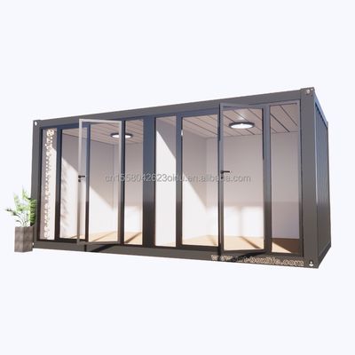 알루미늄 합금 창문 및 50/75/100mm 웨이브 샌드위치 패널 20ft Prefab 컨테이너 의류 상점 컨테이너 키오스크 모바일 상점