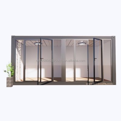 알루미늄 합금 창문 및 50/75/100mm 웨이브 샌드위치 패널 20ft Prefab 컨테이너 의류 상점 컨테이너 키오스크 모바일 상점