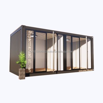 알루미늄 합금 창문 및 50/75/100mm 웨이브 샌드위치 패널 20ft Prefab 컨테이너 의류 상점 컨테이너 키오스크 모바일 상점