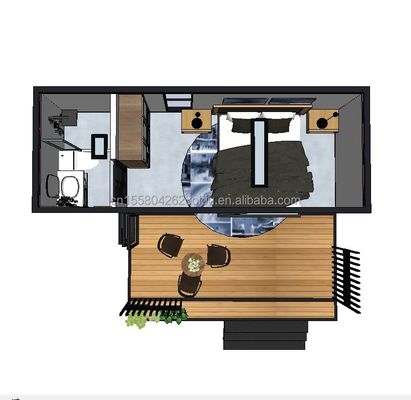 20 피트 컨테이너 하우스 현대 단방 생활 및 확장을위한 편리한 완성 된 디자인