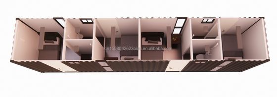 20ft 디자인 모바일 배송 40ft 컨테이너 4 침실 주거용 미니 라운지 호텔 및 호텔 판매를 위한 사용자 정의 색상