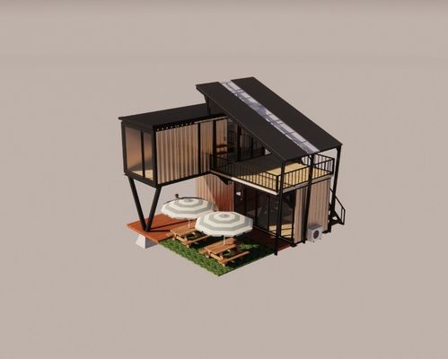 젤리화 된 강철 구부리 180g 프레임 디자인 강철 구조 모듈 빌라 럭셔리 컨테이너 사전 제조 주택