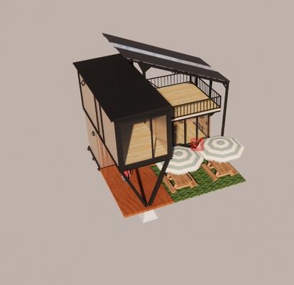 젤리화 된 강철 구부리 180g 프레임 디자인 강철 구조 모듈 빌라 럭셔리 컨테이너 사전 제조 주택