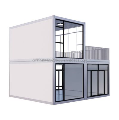 임시 사무실 호텔 상점 50/75/100mm 파동 샌드위치 패널 벽과 함께 나무 주택 현대 20ft 빠른 조립 컨테이너