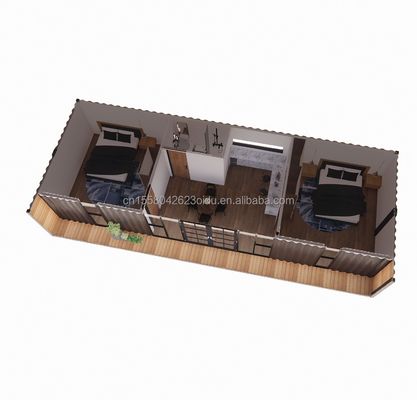주요 구조 장전제철 정면 튜브 고급 2 침실 평면 컨테이너 모듈 20ft 또는 40ft의 편리한 집
