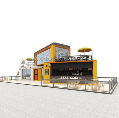 알루미늄 합금 창문 20ft 40ft Prefab 모바일 배송 바 커피숍 레스토랑 컨테이너 모듈형 집 집