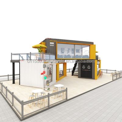 알루미늄 합금 창문 20ft 40ft Prefab 모바일 배송 바 커피숍 레스토랑 컨테이너 모듈형 집 집