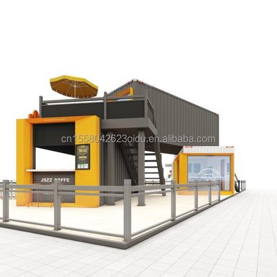 알루미늄 합금 창문 20ft 40ft Prefab 모바일 배송 바 커피숍 레스토랑 컨테이너 모듈형 집 집