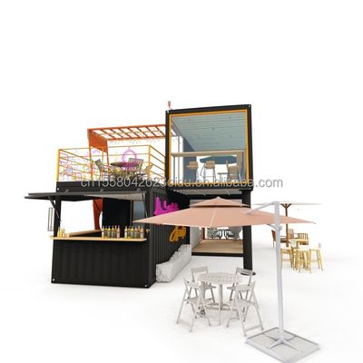 수정 된 20 피트 40 피트 사전 제작 된 운송 컨테이너 팝업 카페 레스토랑 모바일 컨테이너 바 변경 된 디자인