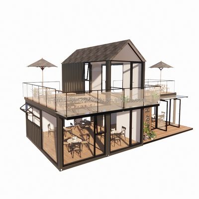욕실 철강 구조 컨테이너 빌라 하우스 4 침실과 1 차고 20FT 현대 스타일