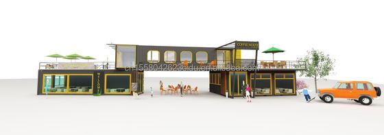 야외 레스토랑 카페 바 컨테이너 하우스 40FT 현대 디자인