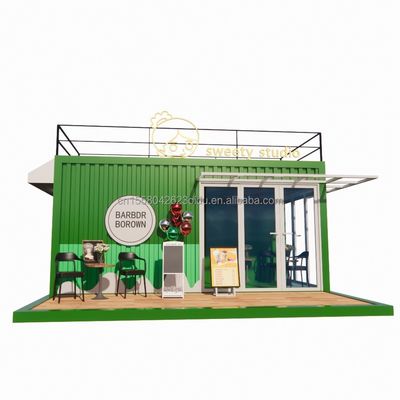 50/75/100mm 웨이브 샌드위치 패널 벽 20ft 휴대용 컨테이너 의류 상점 사전 제조 모바일 상점 팝업 소매 상점