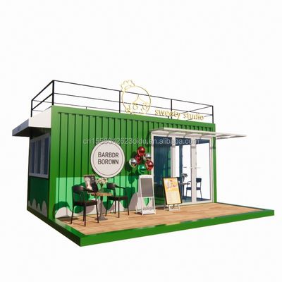 50/75/100mm 웨이브 샌드위치 패널 벽 20ft 휴대용 컨테이너 의류 상점 사전 제조 모바일 상점 팝업 소매 상점