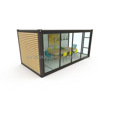 모바일 및 휴대용 사전 제조 창고 20ft 운송 컨테이너 사무실 50/75/100mm 파동 샌드위치 패널 벽