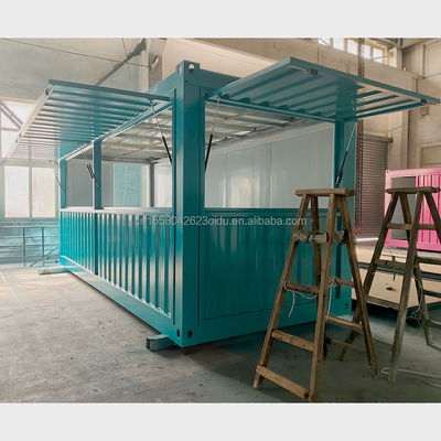 알루미늄 합금 창문 컨테이너 커피 바 10ft 20ft 패스트 푸드 미니 팝업 상점 벽 50/75/100mm 웨이브 샌드위치 패널
