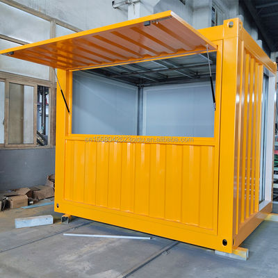 알루미늄 합금 창문 컨테이너 커피 바 10ft 20ft 패스트 푸드 미니 팝업 상점 벽 50/75/100mm 웨이브 샌드위치 패널