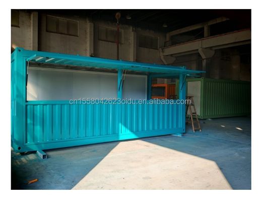 진열제철 정면 튜브 주요 구조 컨테이너 하우스 전체 집합 20ft 40ft Prefab 커피숍