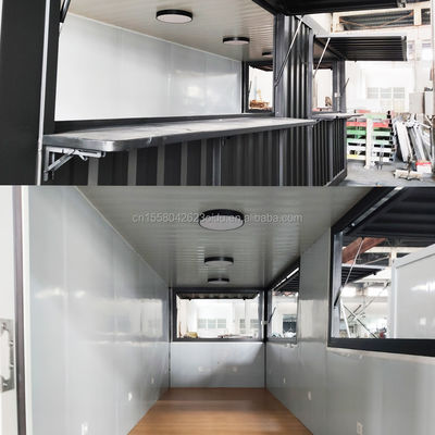 진열제철 정면 튜브 주요 구조 컨테이너 하우스 전체 집합 20ft 40ft Prefab 커피숍