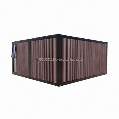 평면 상단 컨테이너 사전 제작 스튜디오 모방 나무 PVC 벽 패널 20ft 또는 40ft 크기의 저렴한 가족 거주
