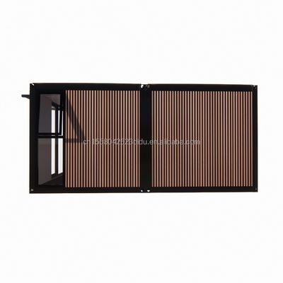 평면 상단 컨테이너 사전 제작 스튜디오 모방 나무 PVC 벽 패널 20ft 또는 40ft 크기의 저렴한 가족 거주