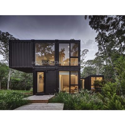 호텔 럭셔리 휴대용 평면 지붕 컨테이너 Prefab 스튜디오 50/75/100mm 파동 샌드위치 패널 벽과 저렴한 가정 집