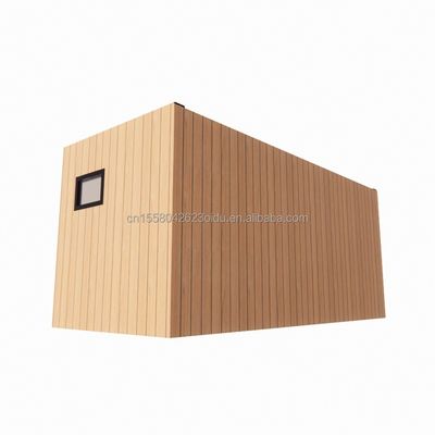 목재 견고한 강철 태양 집 20ft 평면 컨테이너 하우스 벽 50/75/100mm 파동 샌드위치 패널