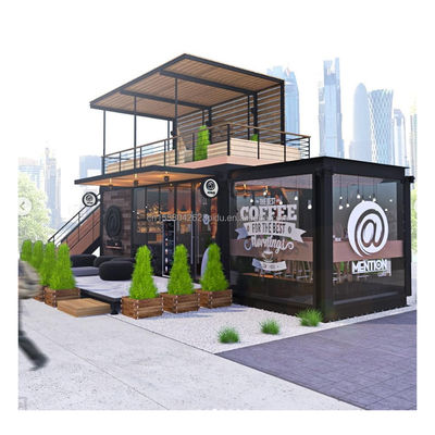 현대적인 디자인 20ft 또는 40ft 컨테이너 전공 커피숍 키오스크 철강 샌드위치 패널 재료로 구성