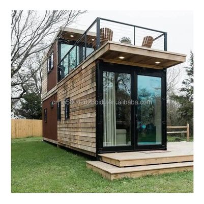 호텔 20ft-40ft 휴대용 목재 컨테이너 하우스 내구성 해상 화물 컨테이너 호텔 표준으로 리노베이션