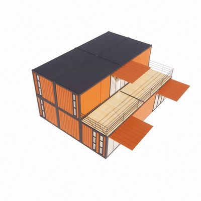 알루미늄 합금 창문 및 50/75/100mm 파동 샌드위치 패널 화장실과 함께 고급 전조 주택