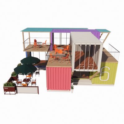 쉬운 조립 및 해체 20ft/40ft 모듈형 사전 제조 저장 운송 컨테이너 주택 알루미늄 합금 창문 바