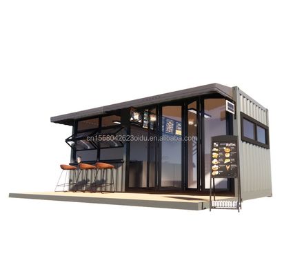 상점 20ft 50/75/100mm 파동 샌드위치 패널 벽과 함께 미리 제조 컨테이너 바 휴대 및 설정하기 쉽습니다