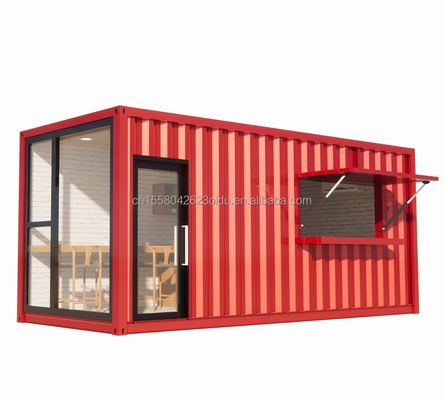 20ft Prefab 운송 컨테이너 팝업 카페 레스토랑 모바일 컨테이너 바 현대 욕실 디자인과 스타일