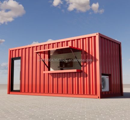 20ft Prefab 운송 컨테이너 팝업 카페 레스토랑 모바일 컨테이너 바 현대 욕실 디자인과 스타일