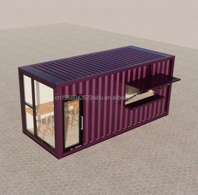 20ft Prefab 운송 컨테이너 팝업 카페 레스토랑 모바일 컨테이너 바 현대 욕실 디자인과 스타일