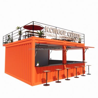 상점 미니 20ft 팝업 상점 컨테이너 바 スタンド 튼튼한 모듈형 디자인과 벽 50/75/100mm 웨브 샌드위치 패널