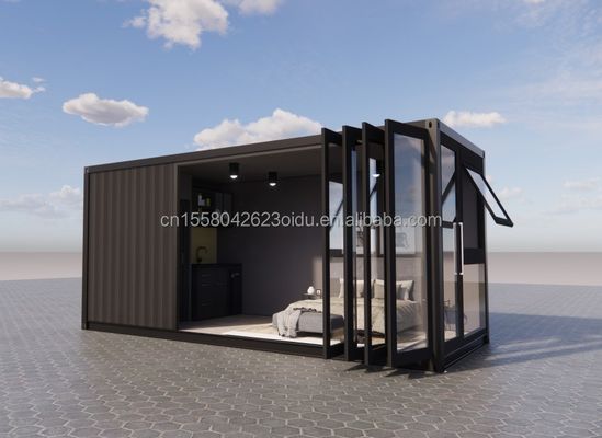 쉽게 설치 20ft Prefab 운송 컨테이너 욕실과 벽 50/75/100mm 파동 샌드위치 패널과 함께 가정