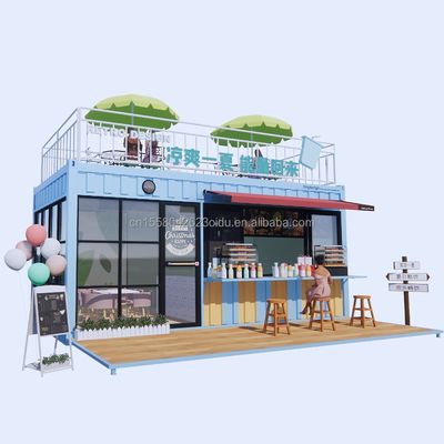 호텔 모던 디자인 20ft 또는 40ft 사전 제조 컨테이너 커피숍 및 호텔을위한 바