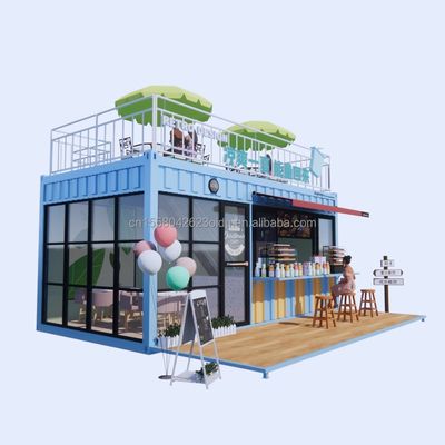 호텔 모던 디자인 20ft 또는 40ft 사전 제조 컨테이너 커피숍 및 호텔을위한 바