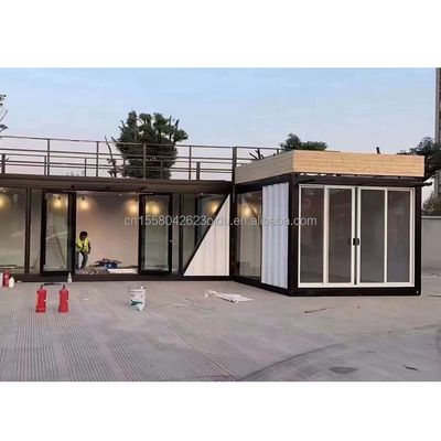 맞춤형 색상 친환경 생활 솔루션 20ft 또는 40ft 옵션과 컨테이너 하우스와 결합 된 사전 제조 철강 주택