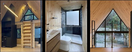 호텔 리조트 현대 삼각형 모양의 한 침실 욕실 부엌과 샌드위치 패널 문과 함께 Prefab 컨테이너 하우스