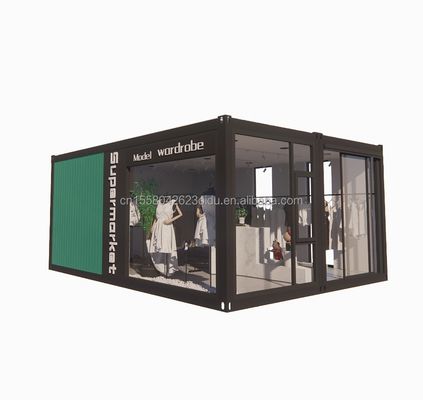 융복합 생활 상점용 목재 주택 맞춤형 색상 강철 프레임 인화 강철 구부리 180g