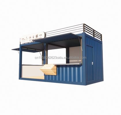 20ft 또는 40ft 스틸 프레임 확장 가능한 모바일 커피 바 팝업 배송 컨테이너 상점