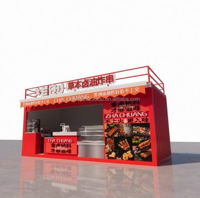 20ft 목재 스튜디오 평면 패키지 컨테이너 벽용 모바일 바 50/75/100mm 웨브 샌드위치 패널 및 편리한 운송