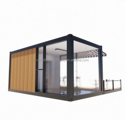 상점 20피트 모바일 레스토랑 및 바 10피트 20피트 배송 목재 컨테이너 부엌 가લ્바네이트 철강 굽기 180g 철강 프레임