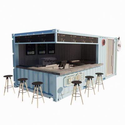 20ft 컨테이너 전공 상점 창고 현대 디자인 스타일과 50/75/100mm 웨이브 샌드위치 패널 벽
