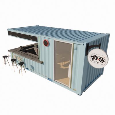 20ft 컨테이너 전공 상점 창고 현대 디자인 스타일과 50/75/100mm 웨이브 샌드위치 패널 벽