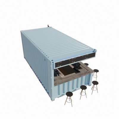20ft 컨테이너 전공 상점 창고 현대 디자인 스타일과 50/75/100mm 웨이브 샌드위치 패널 벽
